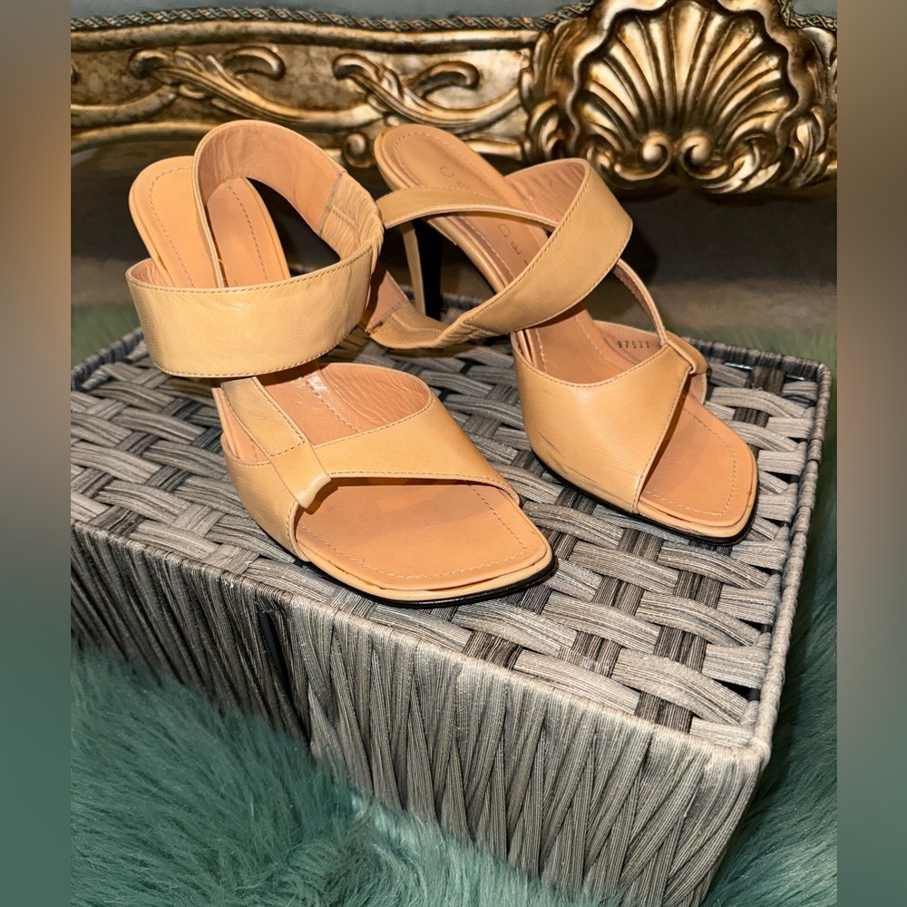 Nude color vintage heels